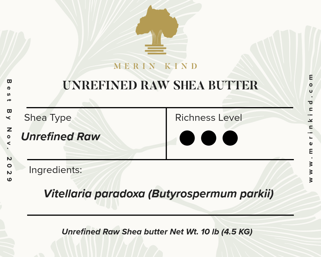 Unrefined Raw African Shea Butter for Skin, Hair, and Well-being