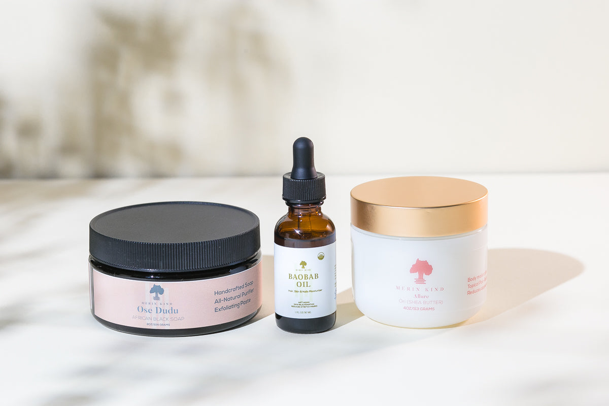 Glow &amp; Go Ritual Set | African Black Soap, Baobab Oil &amp; Shea Butter