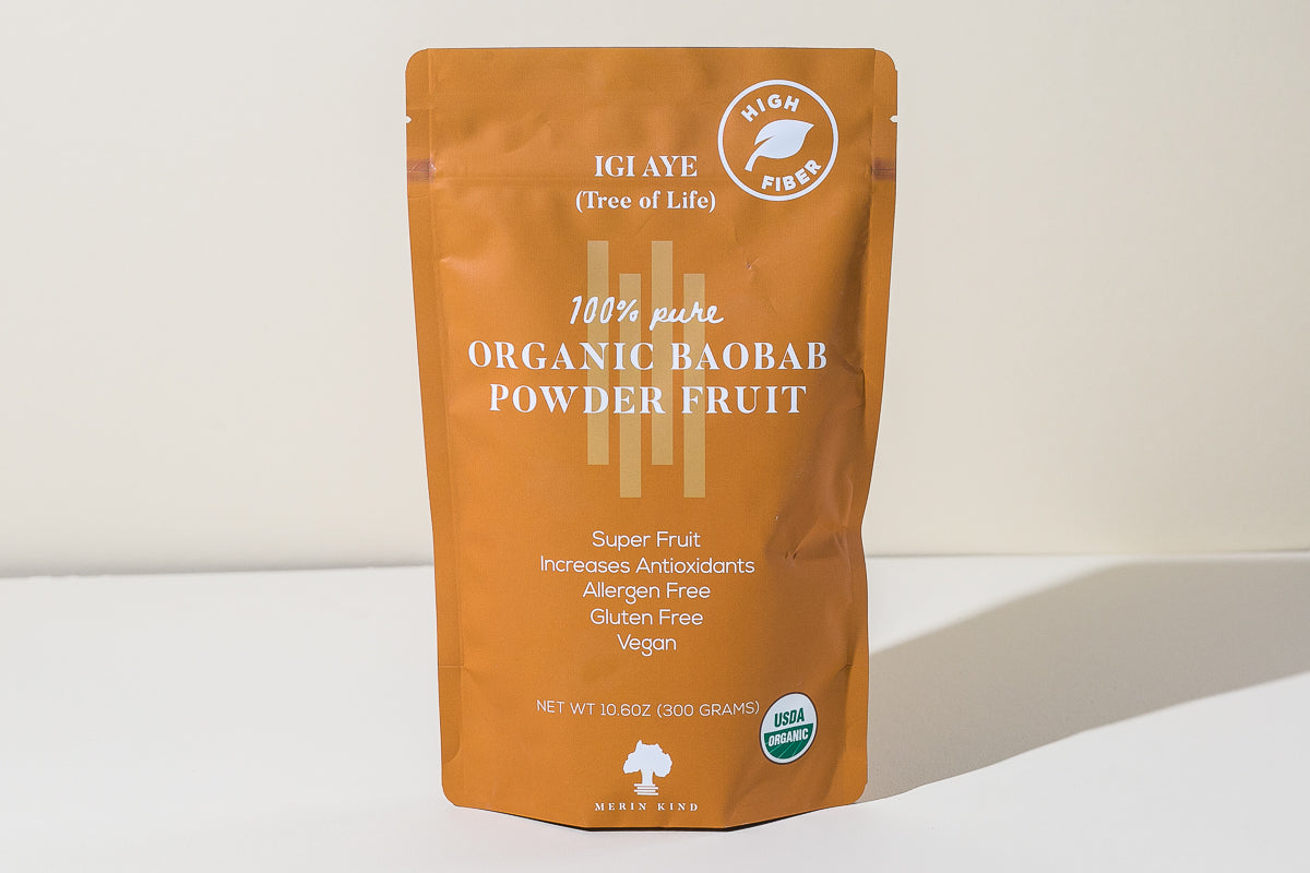 Organic Baobab Powder for Digestive Health - High in Fiber and Prebiotics