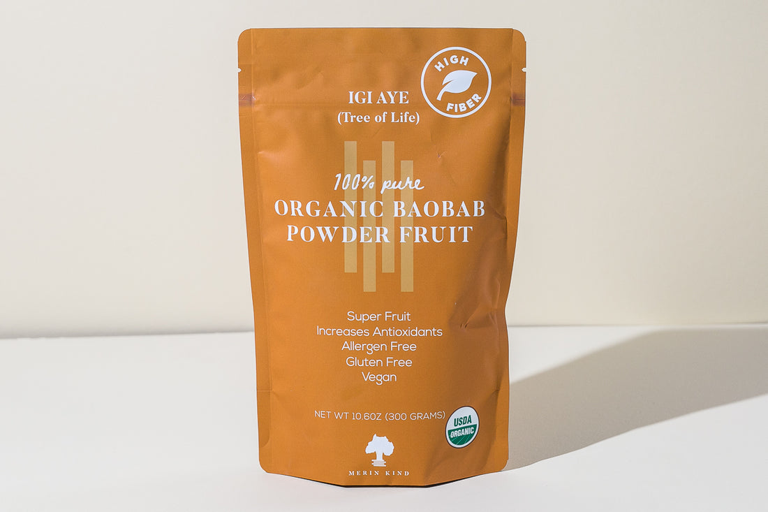 Organic Baobab Powder for Digestive Health - High in Fiber and Prebiotics